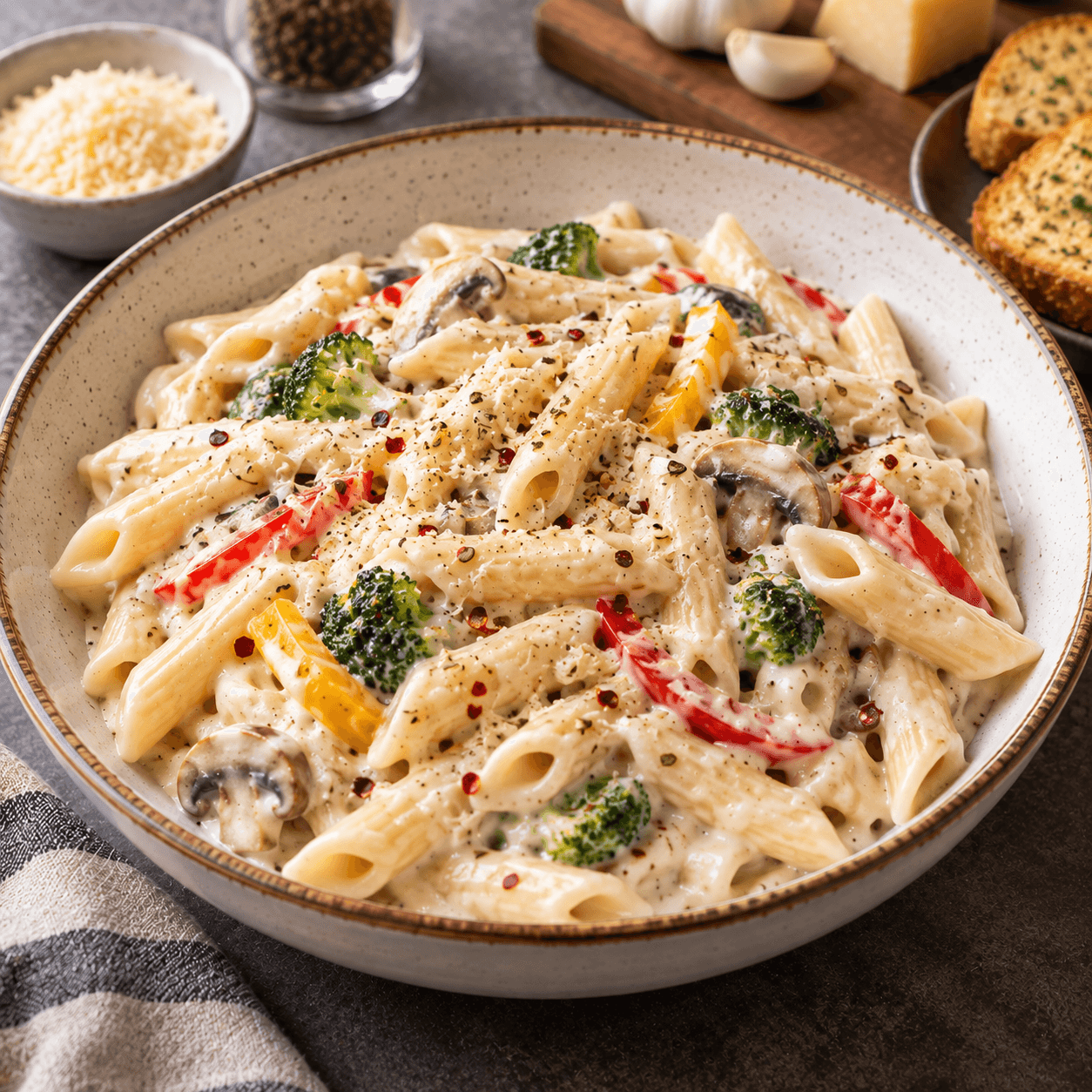 Authentic White Sauce Pasta from Leena's Kitchen